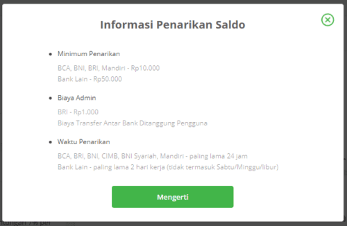 tarik saldo tokopedia