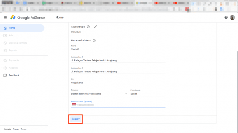 cara daftar adsense youtube