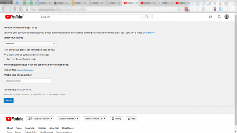 cara daftar adsense youtube
