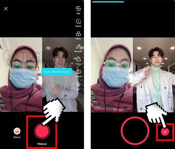 cara menggabungkan video di tiktok