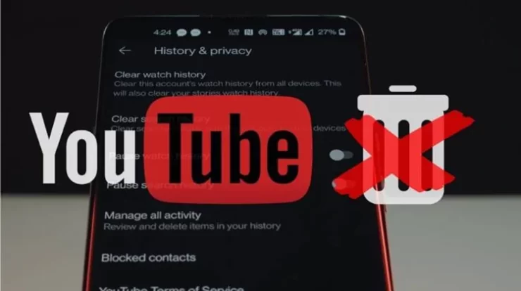 cara menghapus history youtube