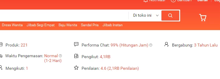 cara melihat toko yang diikuti di Shopee
