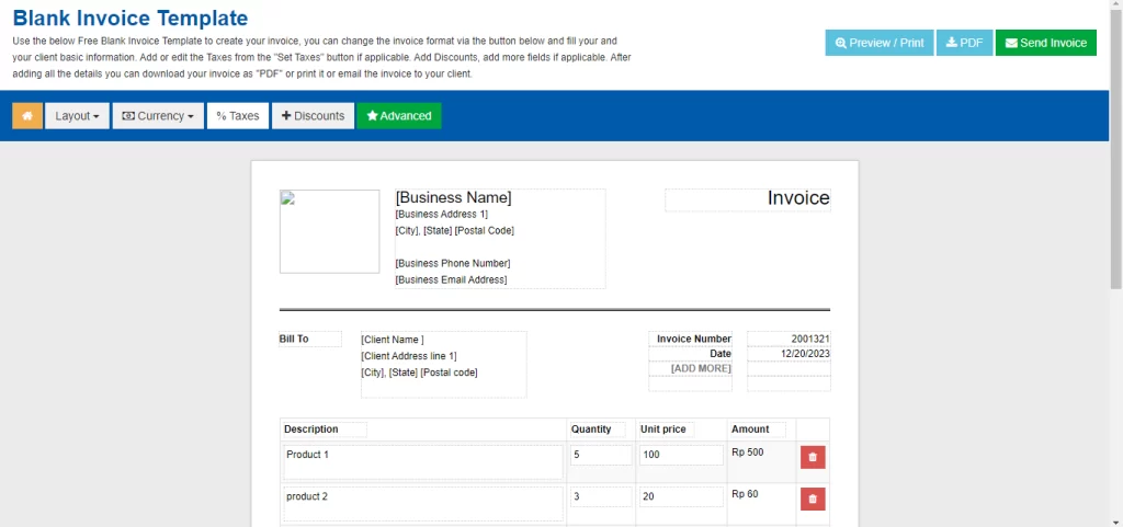 cara membuat invoice freelancer