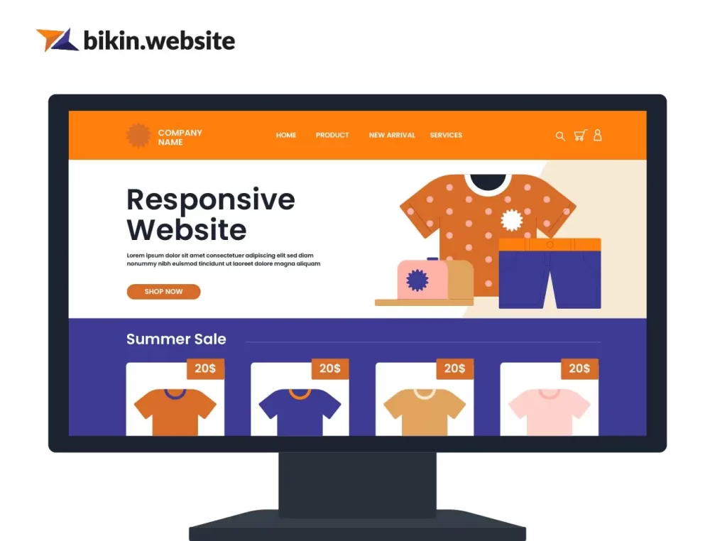 ukuran landing page