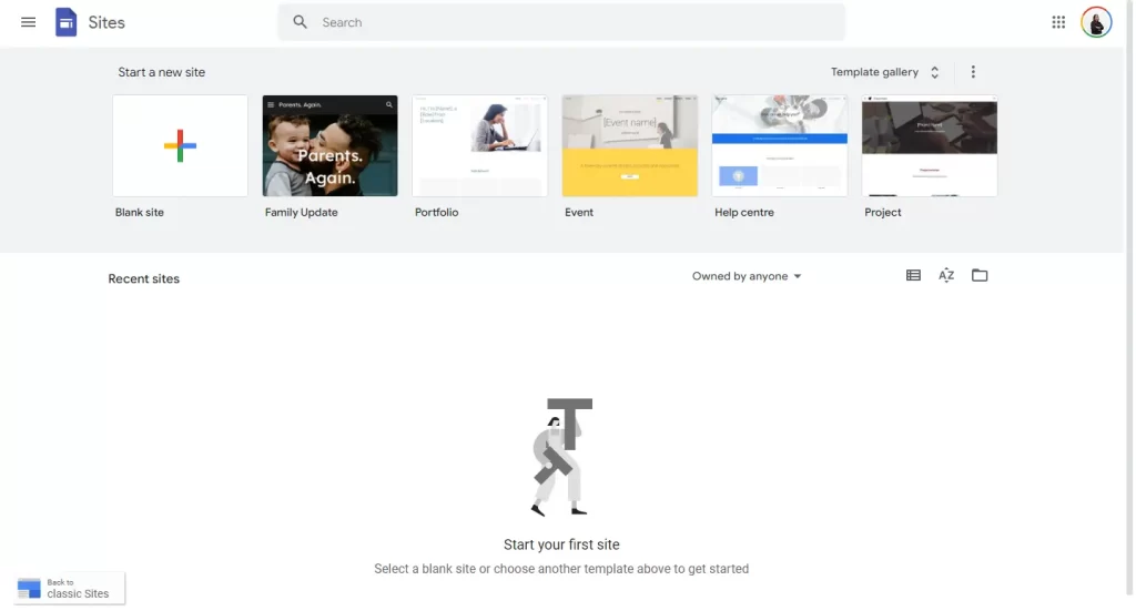 cara membuat website gratis di Google