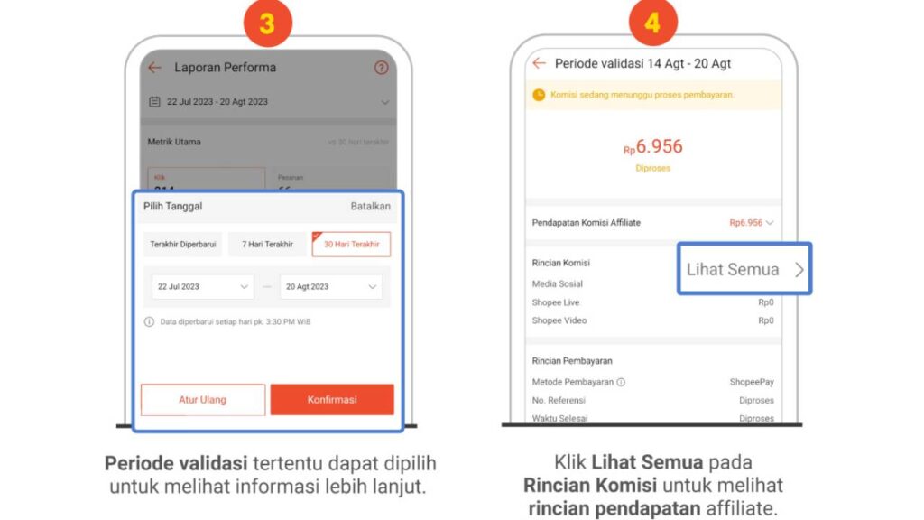 cara melihat saldo Shopee Affiliate