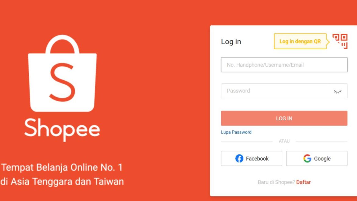 cara login Shopee tanpa verifikasi